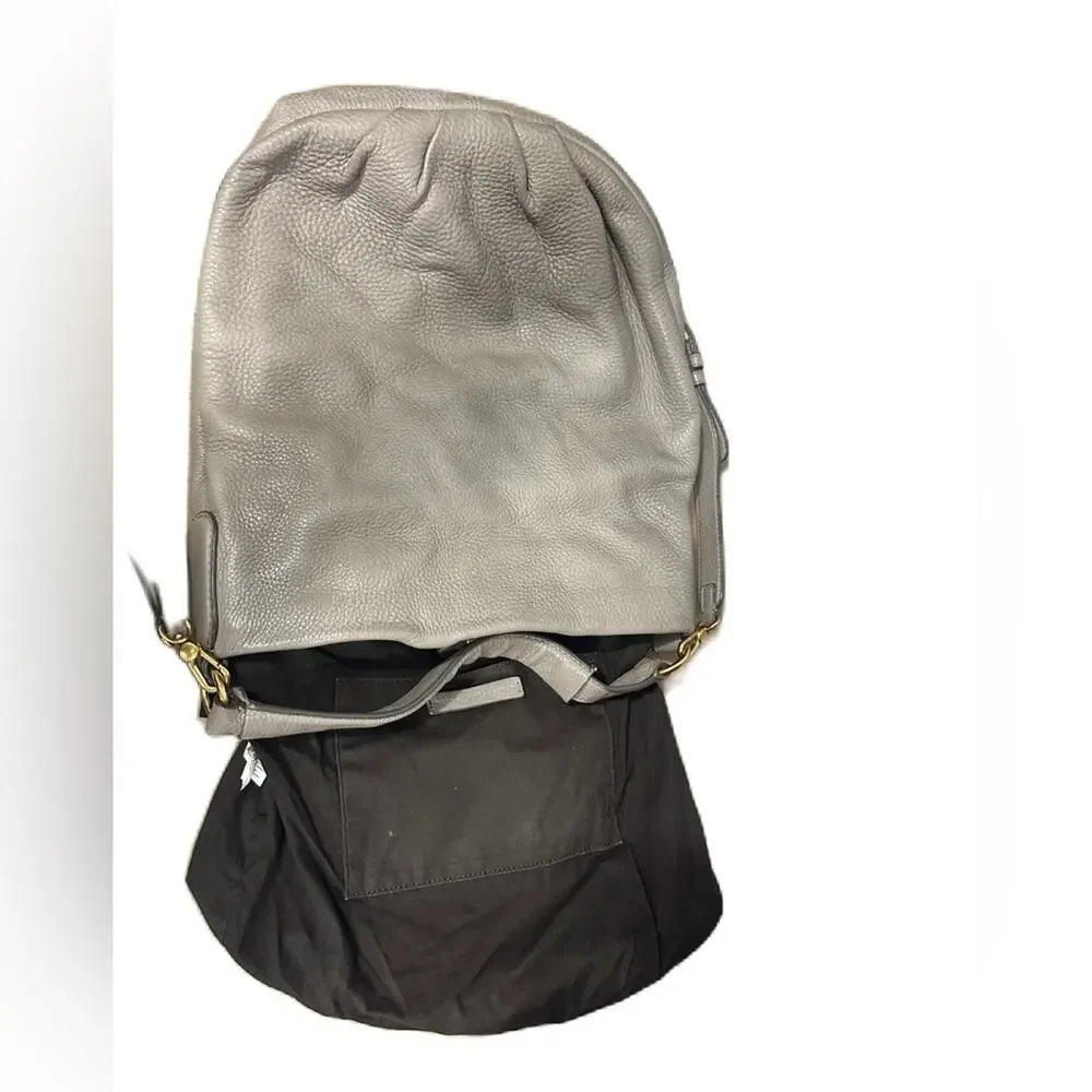 Marc Jacobs Taupe Pebble Leather Hobo/crossbody Bag With Long Strap MSRP‎ $459